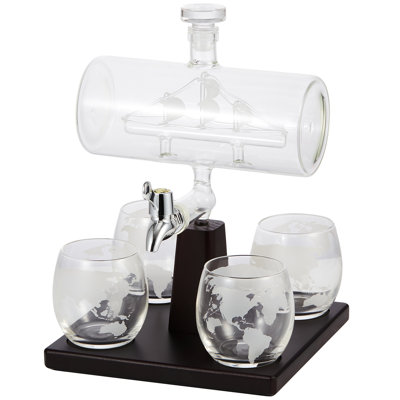 Glass 5 - Piece Whiskey Decanter Set