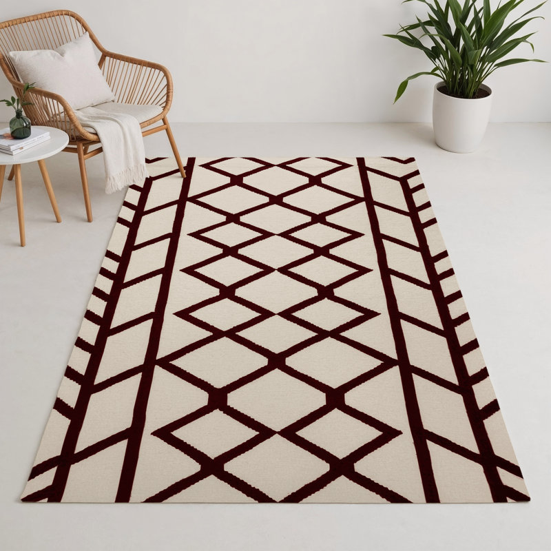 Tapis intérieur et extérieur beige Trellis, Rectangle 9 pi x 12 pi