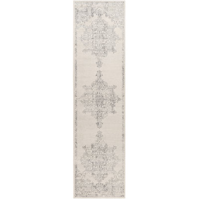 Tapis gris tissé à la machine Gaith