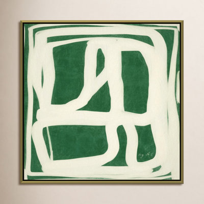 Green White Movement by Ivy&I - Single Picture Frame Painting