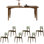 Solid wood simple dining table set