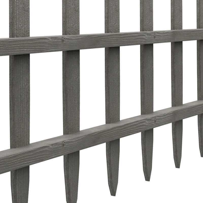 Corra 28cm H x 243cm W Wood Lawn Edging