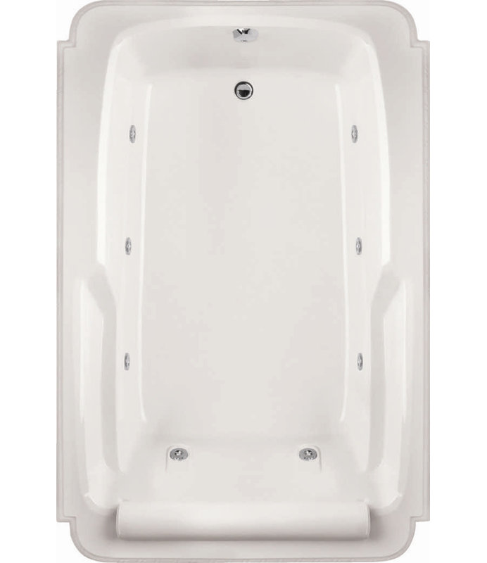 Atlandia 74'' x 48'' Acrylic Bathtub, White, Matte Black