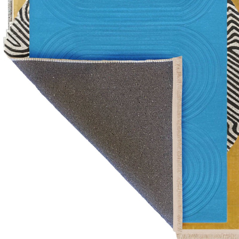 Tapis à motif tissé moderne Rio, Nouveauté 3 pi 11,24 po x 5 pi 10,87 po
