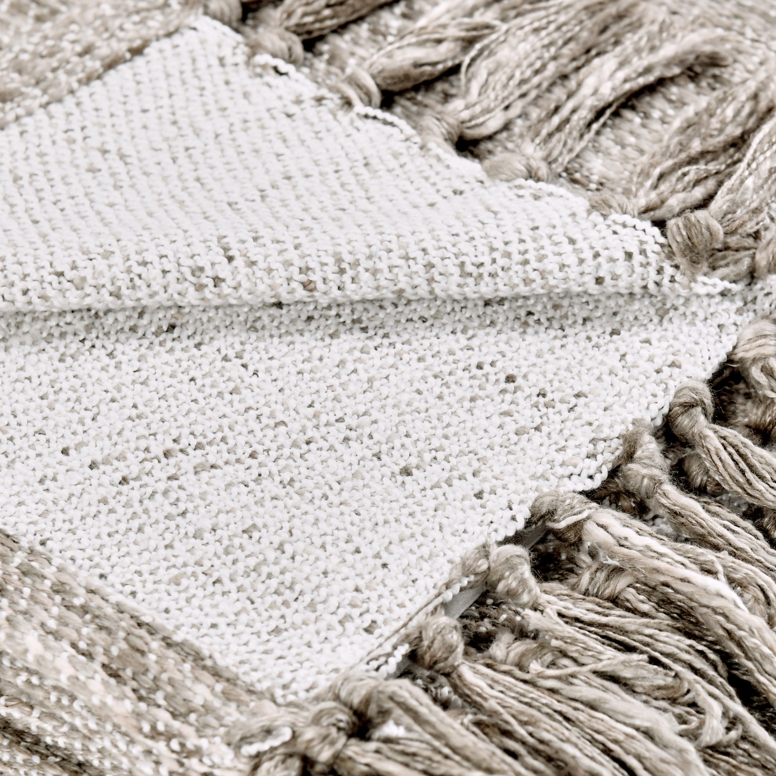 Sharma Hand Woven Throw Blanket, Beige