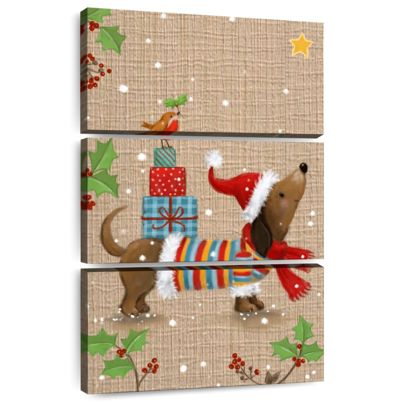 Teckel de Noël Lelend, H 50 po x l 32 po