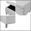 Banc de rangement rectangulaire à fermeture douce