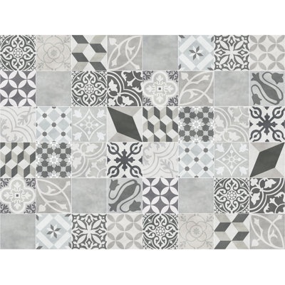 Adeline Vinyl Machine Printed Area Rug