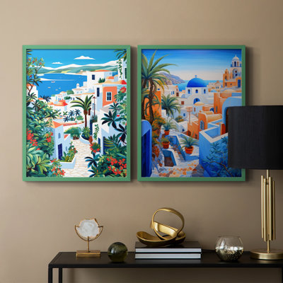 Garden By the Sea-Premium Framed Print -Ready to Hang - No Nails Required - No Nails Required