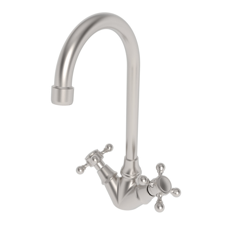 Chesterfield Double Handle Bar Faucet, Stainless Steel (PVD)