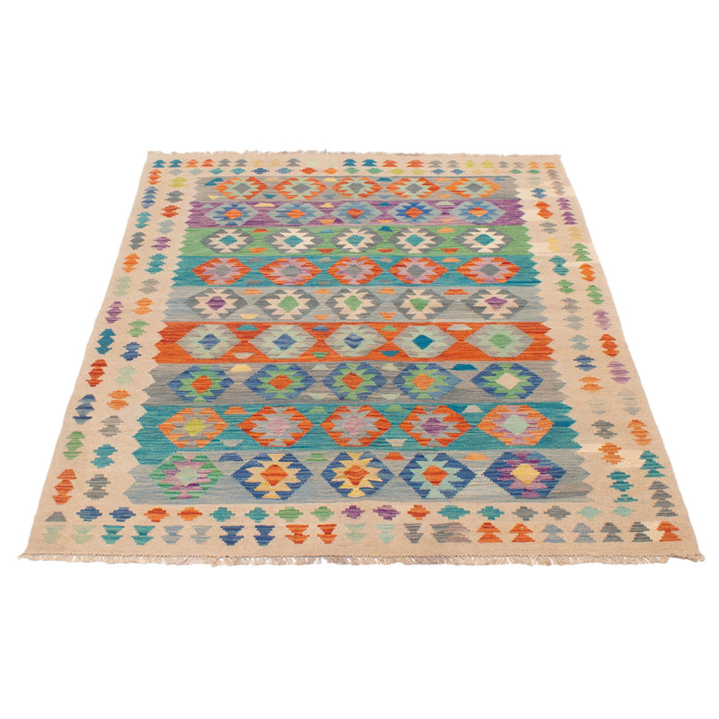 Tapis orange 5 pi 9 po x 7 pi 8 po Aedin One-of-a-Kind