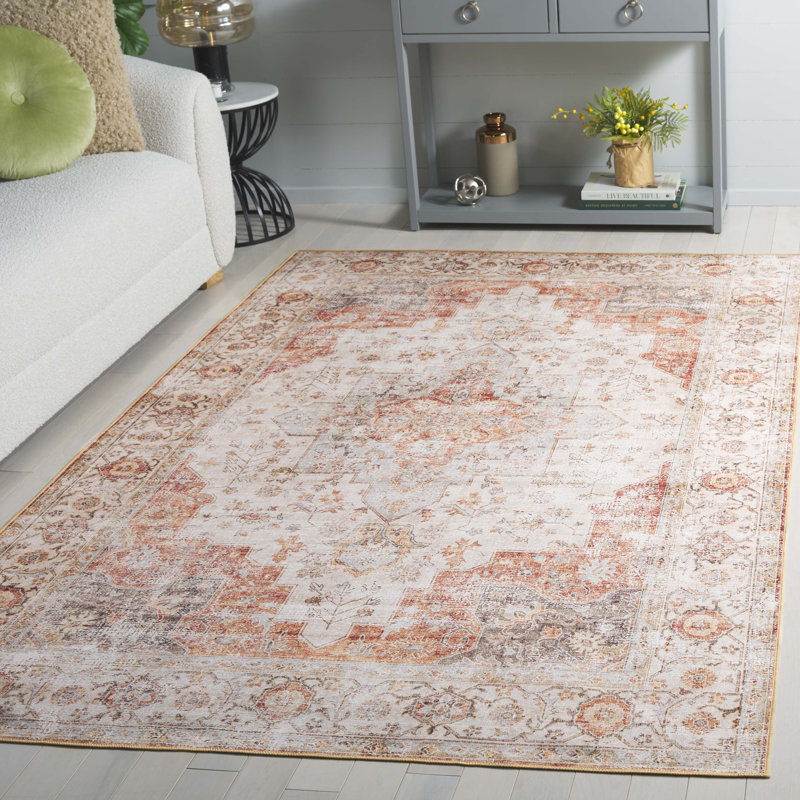 Shealin Machine Washable Performance Oriental Rug, Rectangle 5' x 8'