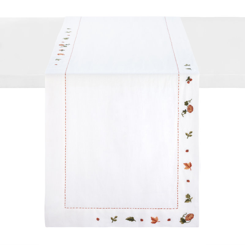 Autumn Cotton Blend Floral Table Runner