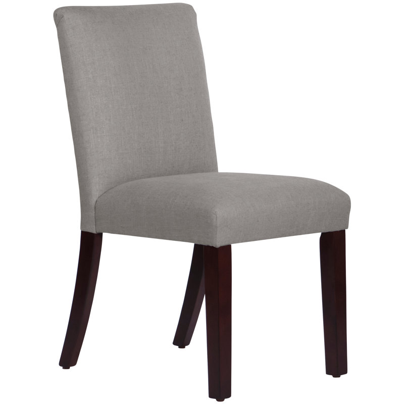 Chaise parsons rembourrée, Espresso, Lin texturé pierre ponce Zuma