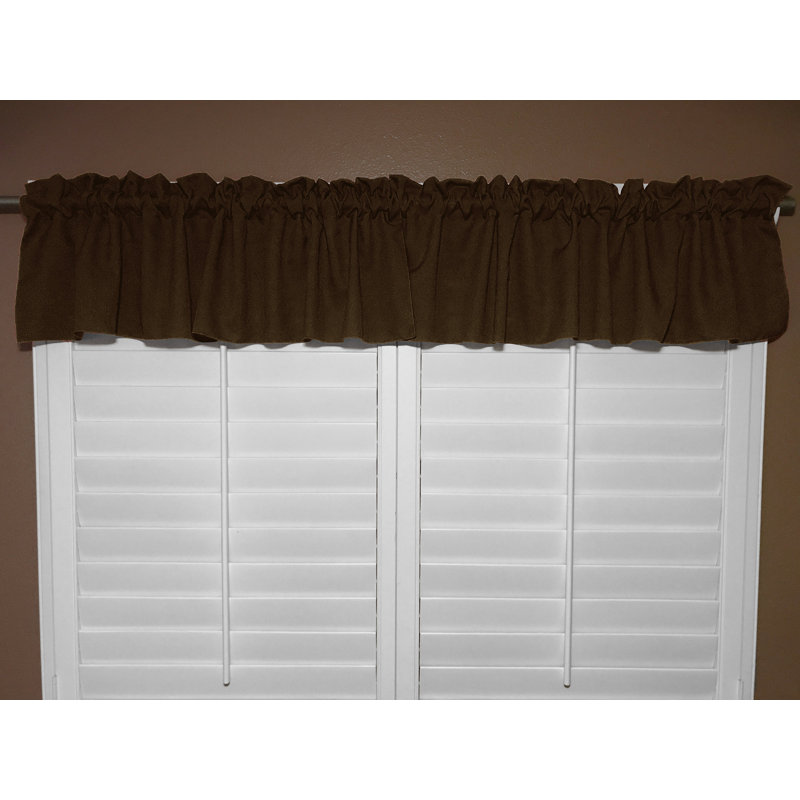 Pastorella Tailored Window Valance, Chocolate Brown, 58" W x 14" L