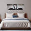 Art mural romantique, cygnes noirs romantiques-1204590618