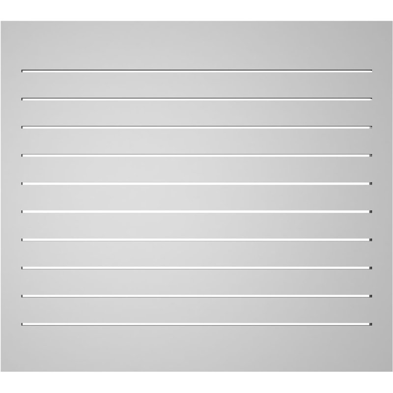 Évent à pignon fonctionnel en uréthane rectangulaire à fixation en surface, brun clair apprêté, H 34 po x l 38 po x P 1,5 po