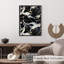 Abstrait noir et gris Geode Marble Crystals II, reproduction d'art moderne sans cadre-967561937