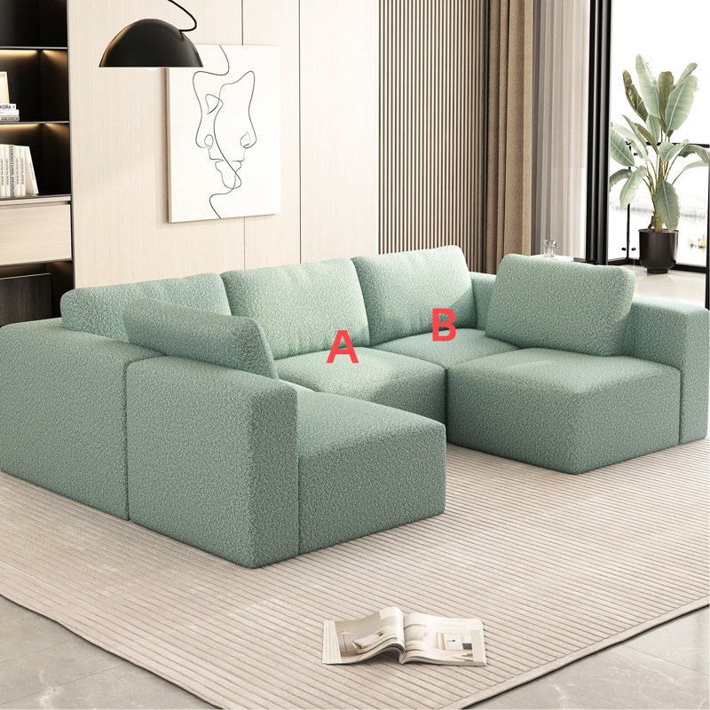 Modulaire avec méridienne Canapé-lit en forme de U. Sac à ressorts en éponge comprimé. Confort combiné. Canapé-lit modulaire sans installation . Ressorts en mousse mémoire. Installation. Élégant