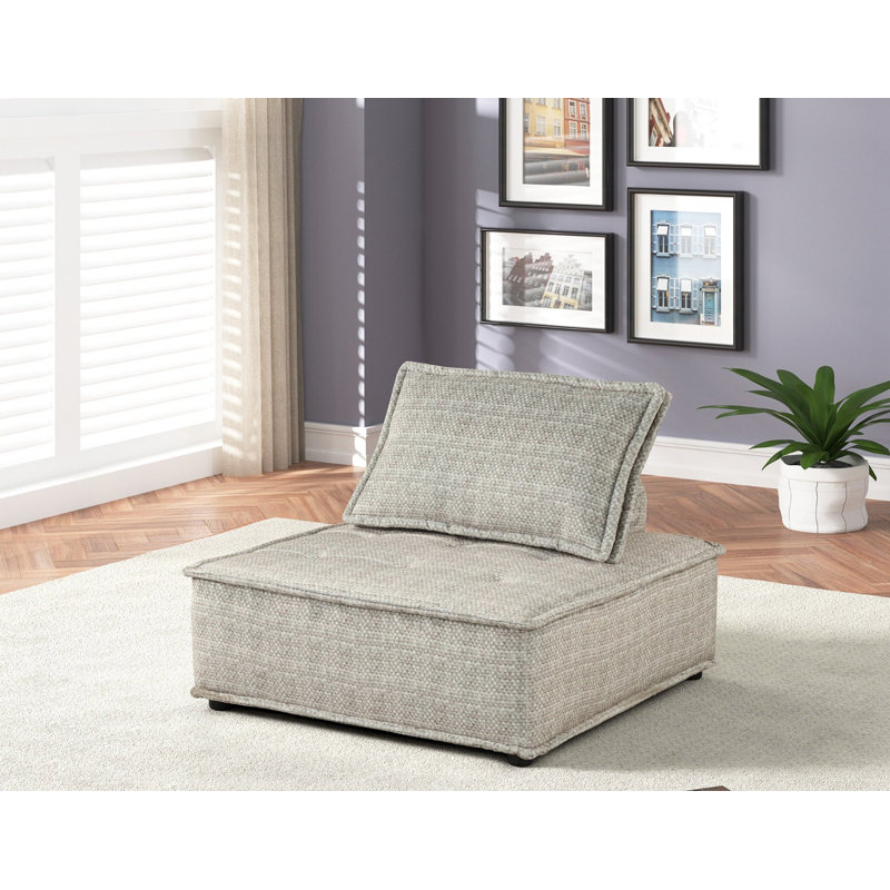 Fauteuil de chambre 40 po, Velours beige