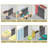 Pine 6-Panel Single Rail Blackout Panel Track Extendable 70"-130"W x 94"H, Panel width 23.5"-87214547