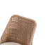 Tabouret de bar pivotant rembourré à dossier plein en rotin beige-121091465