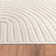Tapis moderne avec motif de lignes minimalistes crème
