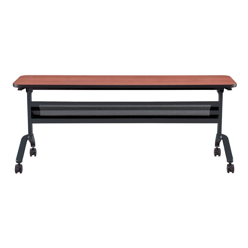 Folkstone Gray 18 x 72 Rectangular Training Table with Black Base