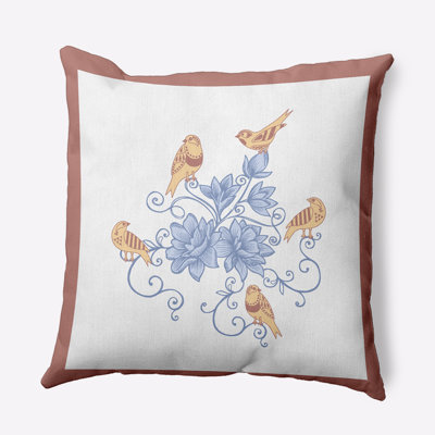 Coussin décoratif floral intérieur / extérieur en polyester