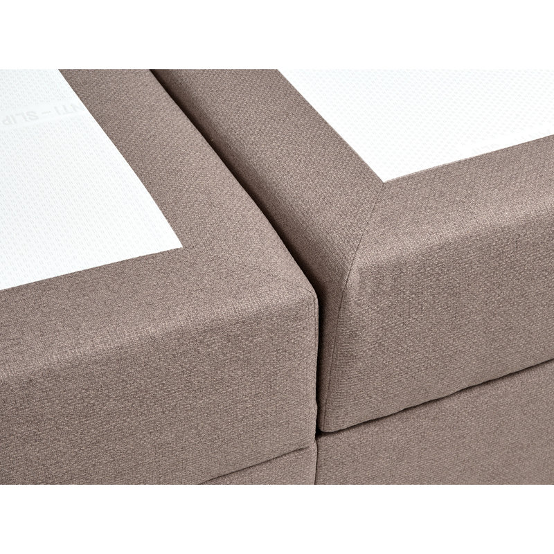 Upholstered Divan Bed, Super King (6'), Taupe