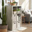 Étagère de rangement à six compartiments grande capacité, gris rétro texturé-1051959704