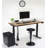 Skyscraper Electric Height Adjustable Standing Desk, Dual Motor and Digital Control with Memory, 60x30, Real Reclaimed Wood Top with Black Frame-1076505984-1191903530