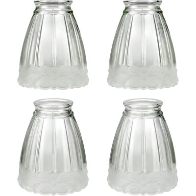 4.75'' H Glass Bell Ceiling Fan Fitter Shade