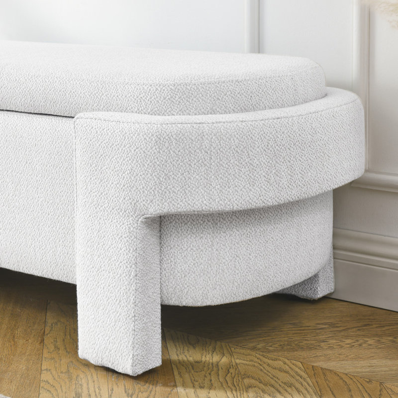 Banc rembourré avec grand espace de rangement