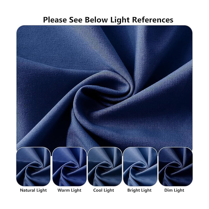 Ranarda Cotton Blend Percale Flat Sheet, Double (4'6), Royal Blue