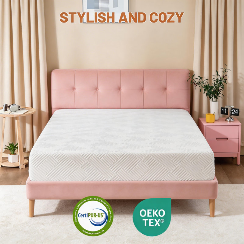 Medium Firm Mattress Memory Foam Mattress In A Box, Mattress For Back Pain, Pressure Relief,Certipur-Us, Queen, 14"