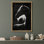 Cheval, croquis sur toile noire, impression sur toile - Accent décoratif pour n'importe quelle pièce