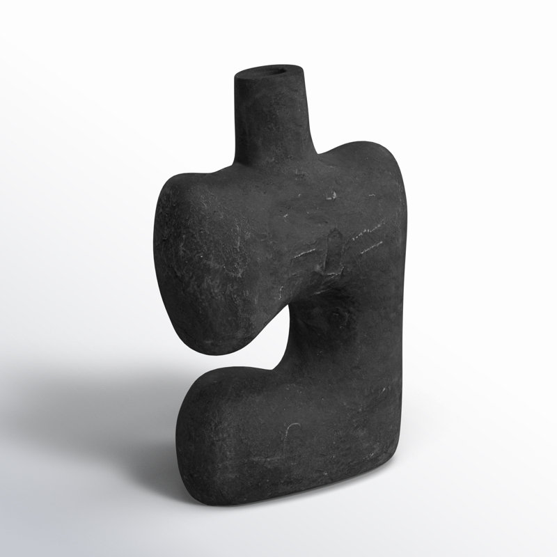 Amador Paper Mache Table Vase, Black