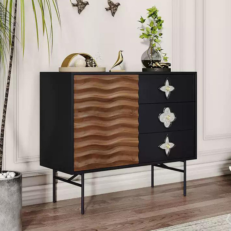 Solid wood vintage decorative storage cabinet, 33.46" H x 39.37" W x 15.75" D
