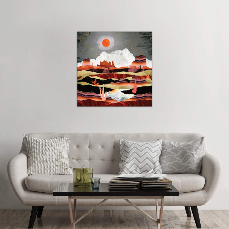 Coral Desert Lake - Wrapped Canvas Print, 66.04 cm H x 66.04 cm W x 3.175 cm D