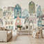 Papier peint Village, aquarelle pastel-1212849140-1212849142