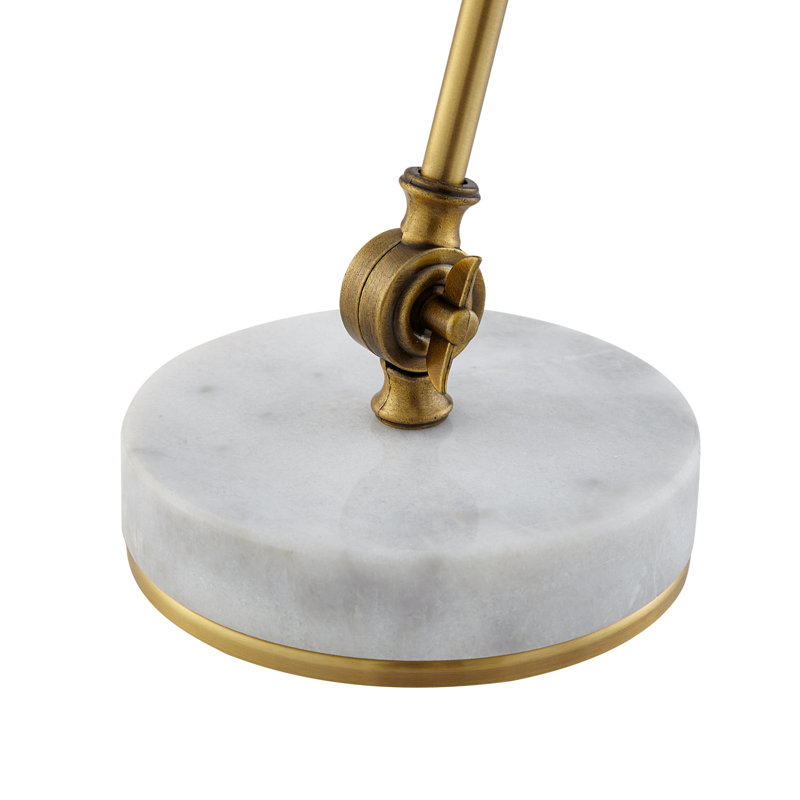 Lampe de bureau en métal Vale, Noir, Blanc