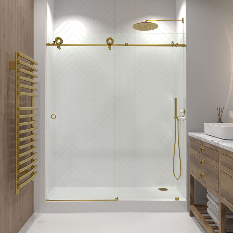  Porte de douche coulissante sans cadre Crystal, Chrome
