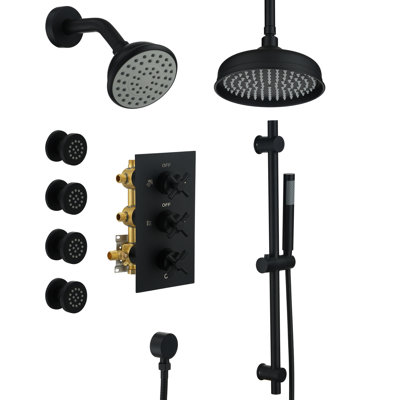 Complete Shower System with Rough in-Valve