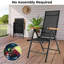 Foldable Outdoor Patio Dining Armchair