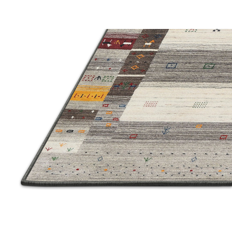 Tapis rouge / beige Swinyer, Rectangle 7 pi x 10 pi