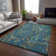 Premium Machine Washable Cerrito AMF533 Navy Rug