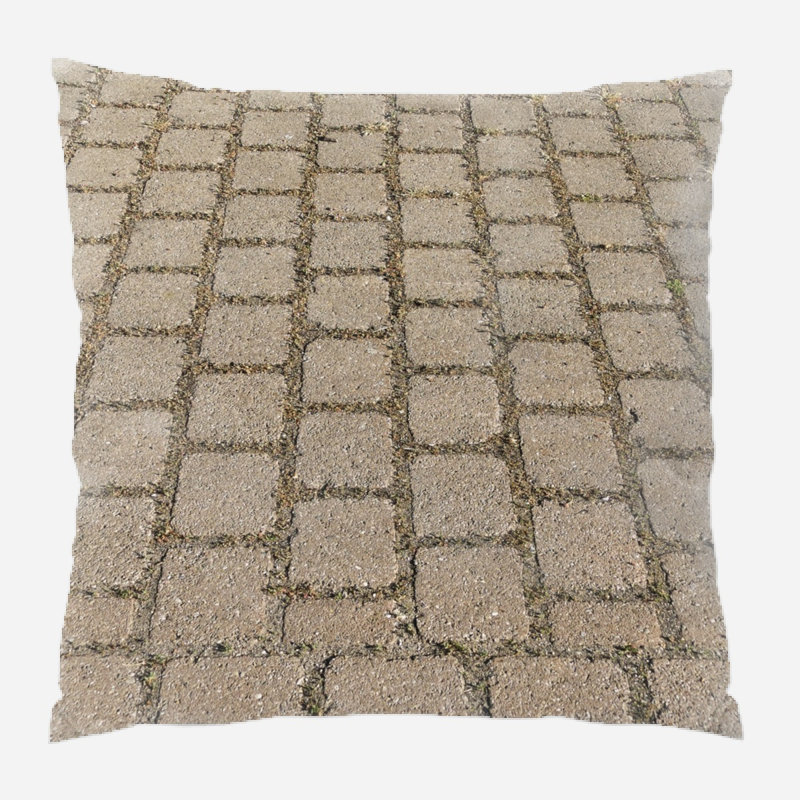 Coussin à carreaux, Beige