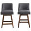 Tabouret de comptoir pivotant 26 po Keyisha-660786455-660786454