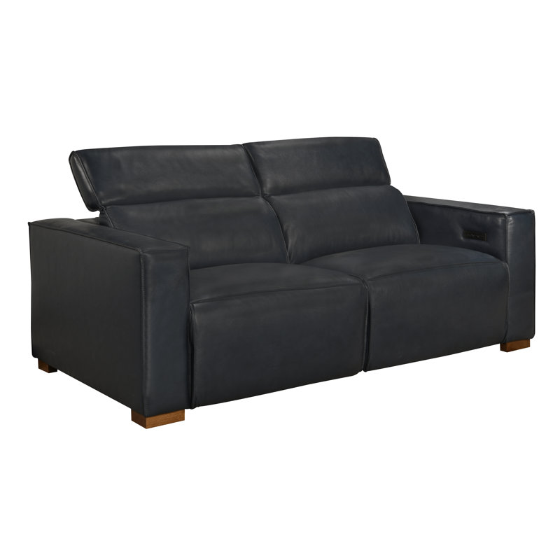Canapé inclinable en cuir Riseholme, H 29 po x l 80,5 po x P 42 po, Tanné